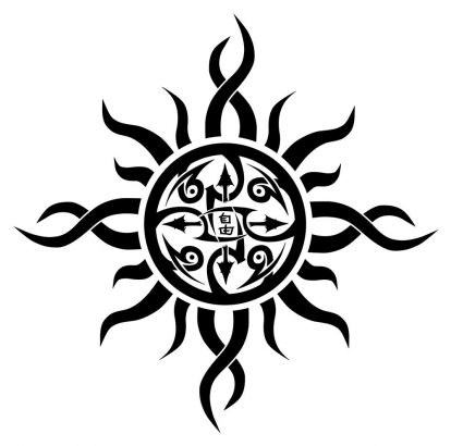 Tribal Sun Pic Tattoo